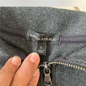 Banana Republic Charcoal Full-Zip Jacket